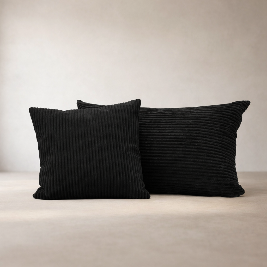 Coussin — coloris Espresso · Coussin décoratif velours côtelé