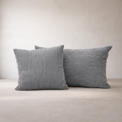 Coussin — coloris Gray · Coussin décoratif velours côtelé