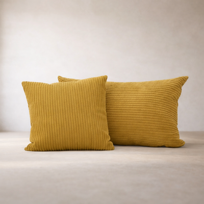 Coussin — coloris Yellow · Coussin décoratif velours côtelé