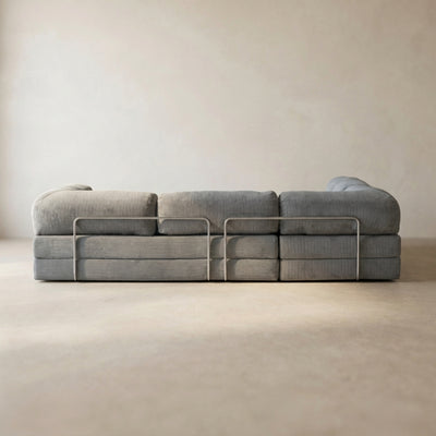 Nova Canapé d'angle — coloris Gray · Canapé d'angle modulable velours côtelé
