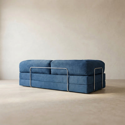 Louis Canapé — coloris Blue · Canapé velours côtelé déhoussable