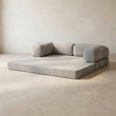 Louis Canapé — coloris Gray · Canapé velours côtelé déhoussable