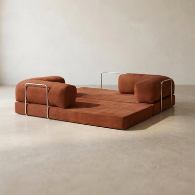 Louis Canapé — coloris Terracotta · Canapé velours côtelé déhoussable