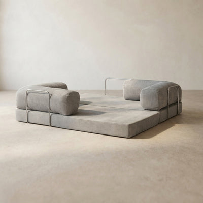 Louis Canapé — coloris Gray · Canapé velours côtelé déhoussable