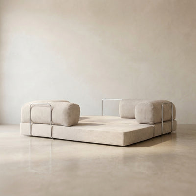 Louis Canapé — coloris Creme · Canapé velours côtelé déhoussable