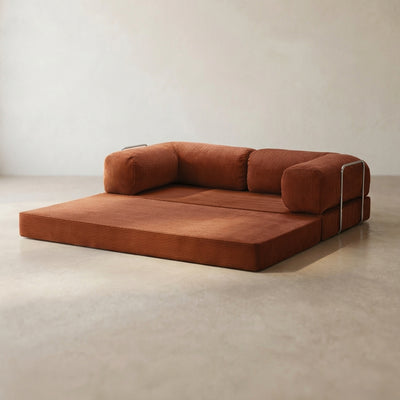 Louis Canapé — coloris Terracotta · Canapé velours côtelé déhoussable