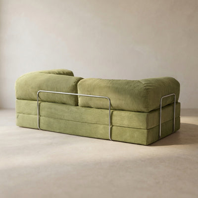 Louis Canapé — coloris Olive · Canapé velours côtelé déhoussable