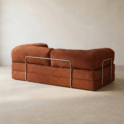 Louis Canapé — coloris Terracotta · Canapé velours côtelé déhoussable