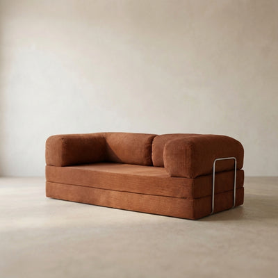 Louis Canapé — coloris Terracotta · Canapé velours côtelé déhoussable