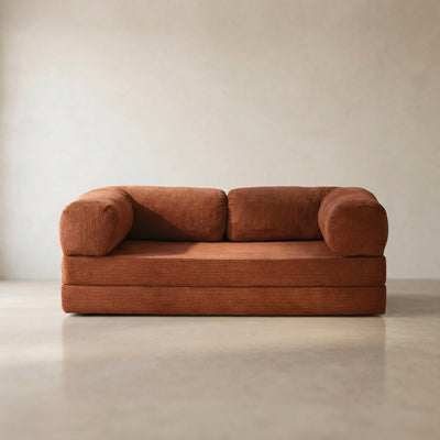 Louis Canapé — coloris Terracotta · Canapé velours côtelé déhoussable