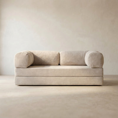 Louis Canapé — coloris Creme · Canapé velours côtelé déhoussable
